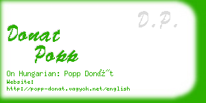 donat popp business card